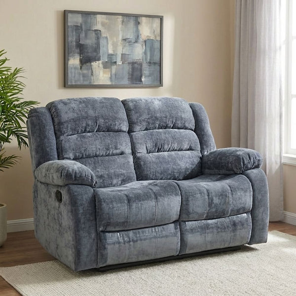 DANUBE | Dazler 2 Seater Fabric Recliner Gray | 810302800554
