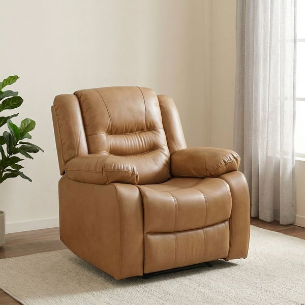 DANUBE | Dazler 1 Seater Air leather Recliner Brown | 810302800556