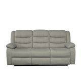DANUBE | Archer 3 Seater Fabric Recliner With Drop Down Table Light Brown | 810302801654