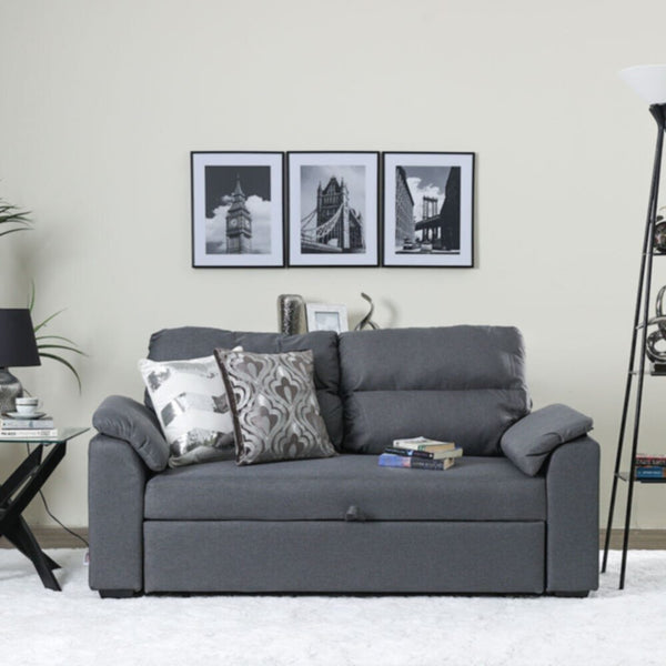 DANUBE | Balmond 3-Seater Fabric Sofabed Grey | 810401102070