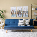 DANUBE | Beatrice 3-Seater Fabric Sofabed Blue / Dark Blue | 810401102077