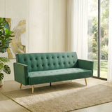 DANUBE | Claude 3 Seater Fabric Sofa Bed Emerald Green | 810401102081