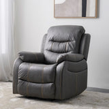 DANUBE | Adric 1 Seater Airleather Manual Recliner Dark Grey | 810401500016
