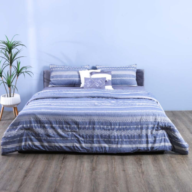 DANUBE | Arianna- Blair 7-Piece Super King Comforter Set-260x260 cm - Grey | 811500118410