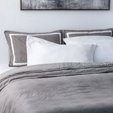 DANUBE | Mystique 6 Pc Waffle Jacquard King Size BIAB Comforter Set Grey White 240x260 CM | 811500136690