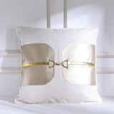 DANUBE | Gleam Patchwork Cushion White Gold 45x45 cm | 811500137688
