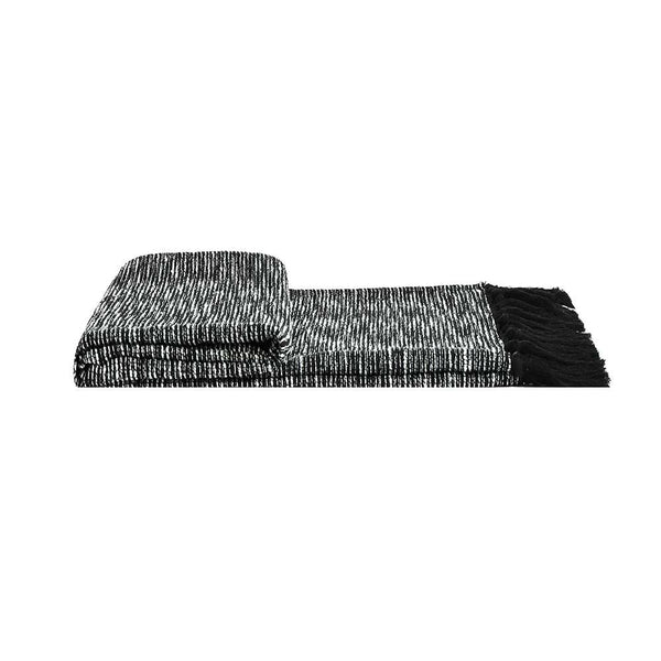 DANUBE | Takisha Knitted Throw 65X230Cm Black | 811500137706
