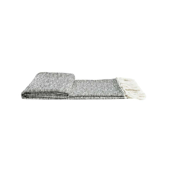 DANUBE | Takisha Knitted Throw 65X230Cm Black White | 811500137707