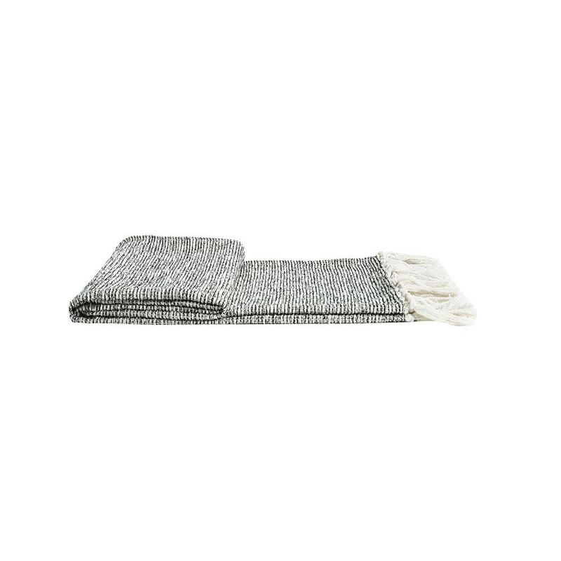 DANUBE | Takisha Knitted Throw 65X230Cm Black White | 811500137707
