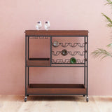 DANUBE | Jaguar Serving Trolley - Walnut / Black | 811600100285