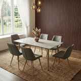 DANUBE | Neto 1+6 Ceramic Dining set Grey | 811600100359