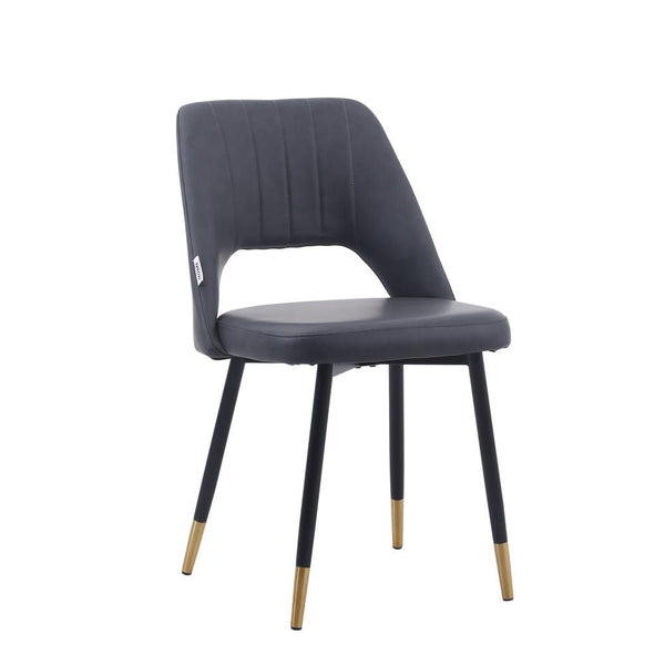 DANUBE | Clampbel Dining Chair Dark Grey PU | 811600300089
