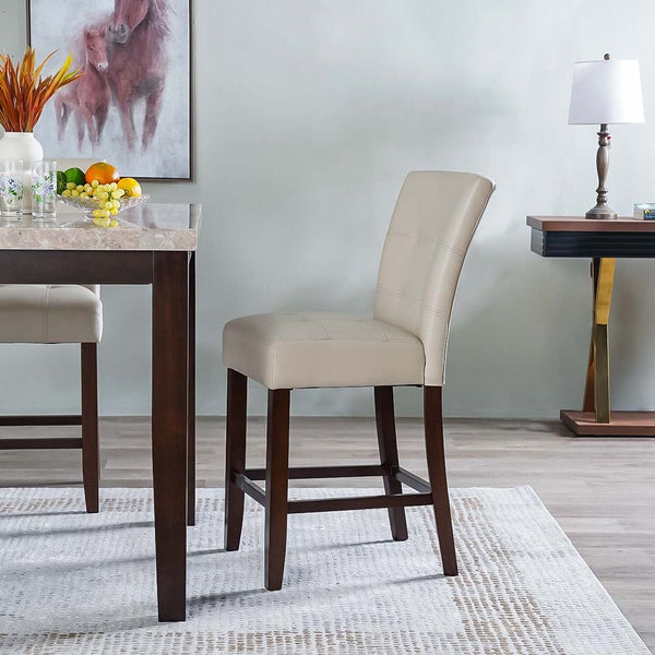 DANUBE | Brody Counter Height Dining Chair Set of 2 Beige | 811600300122