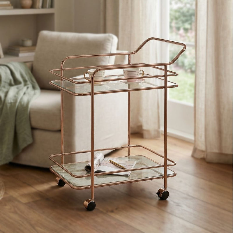 DANUBE | Hartin 2-Tier Serving Trolley Champagne | 811601100104