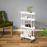 DANUBE | Orbos 4 Tier Serving Trolley with Handle White | 811601100154