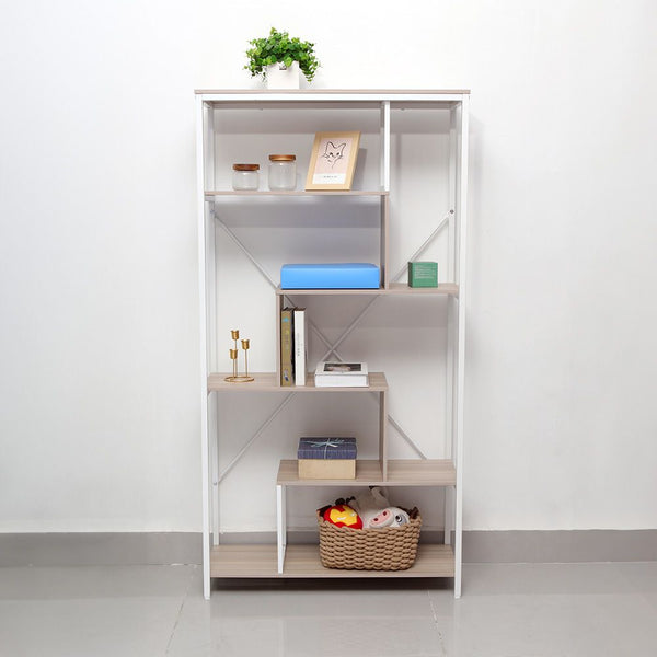 DANUBE | Mineo Bookcase Display Cabinet Ash White | 811900900032