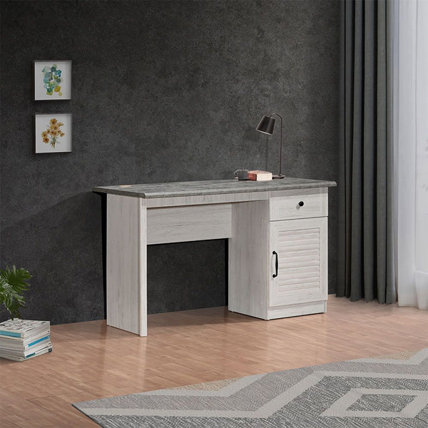 DANUBE | Zenith 1-Door & 1-Drawer Study Desk White Oak Cement | 811900900105