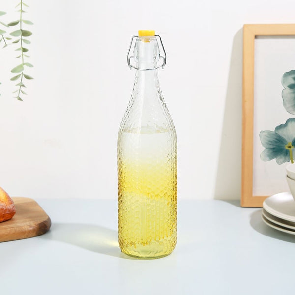 DANUBE | Colored Glass Bottle Yellow 1000 Ml | 812000306877