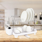 Atticus 2 Tier Stainless Steel Dish Rack Set 58x 32 x 32.5HCM | 812000307127