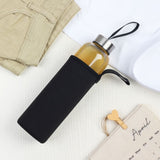 DANUBE |  Borosilicate Glass Sport Bottle with grey cloth 600ml 6.3 x 6.3 x 23.5 Hcm | 812000307128