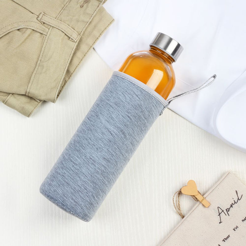 DANUBE | Essential Borosilicate Glass Sport Bottle with Black Cloth 900ml 8.8 x 8.8 x 29 Hcm | 812000307129