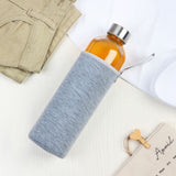 DANUBE | Essential Borosilicate Glass Sport Bottle with Black Cloth 900ml 8.8 x 8.8 x 29 Hcm | 812000307129
