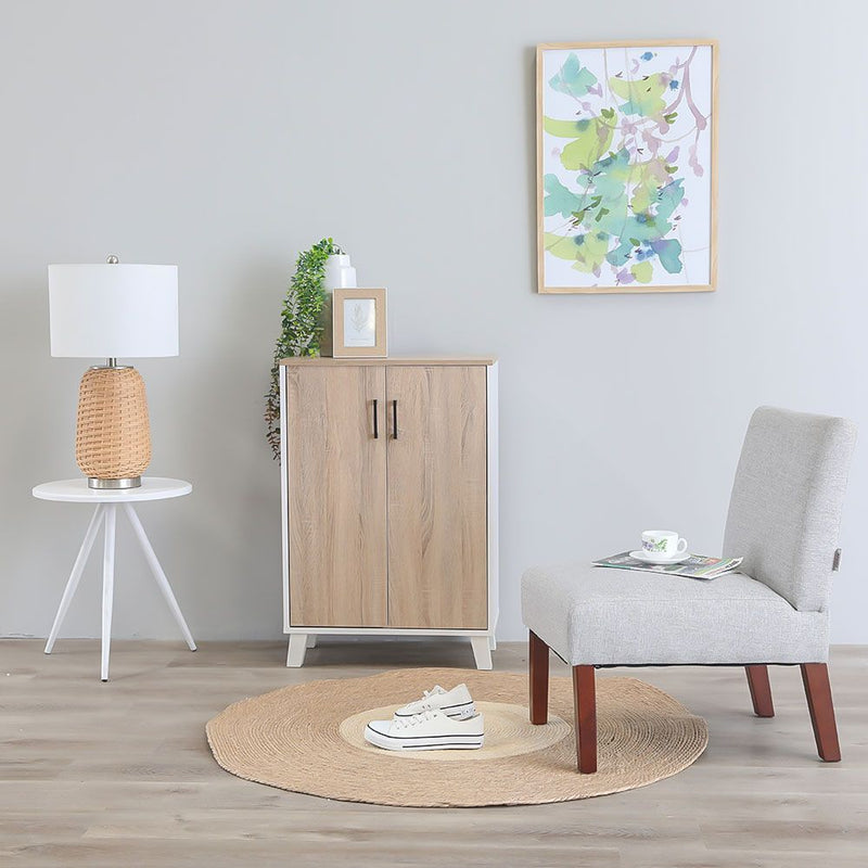 DANUBE | Prima 2 Door Shoe Cabinet White Sonoma Oak | 813200100073