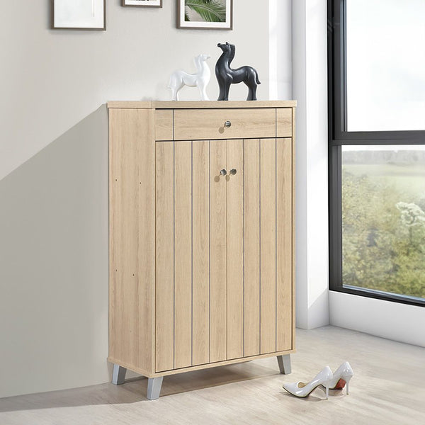DANUBE | Pluto 2 Door & 1 Drawer Shoe Cabinet For 12 Pairs Oslo Oak | 813200100076