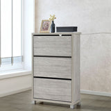 DANUBE | Harper 3 Door Shoe Cabinet For 12 Pairs Grey Oak | 813200100077