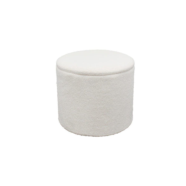 DANUBE | Wanda 48X48X40 Fabric Storage Ottoman White | 813200400049