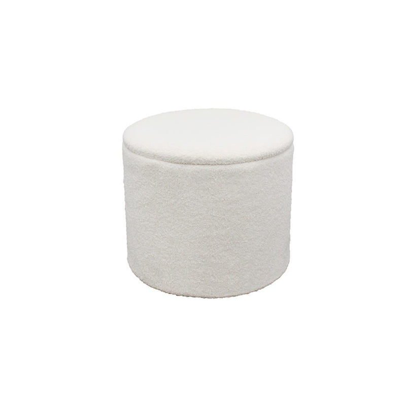 DANUBE | Wanda 48X48X40 Fabric Storage Ottoman White | 813200400049