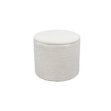 DANUBE | Wanda 48X48X40 Fabric Storage Ottoman White | 813200400049
