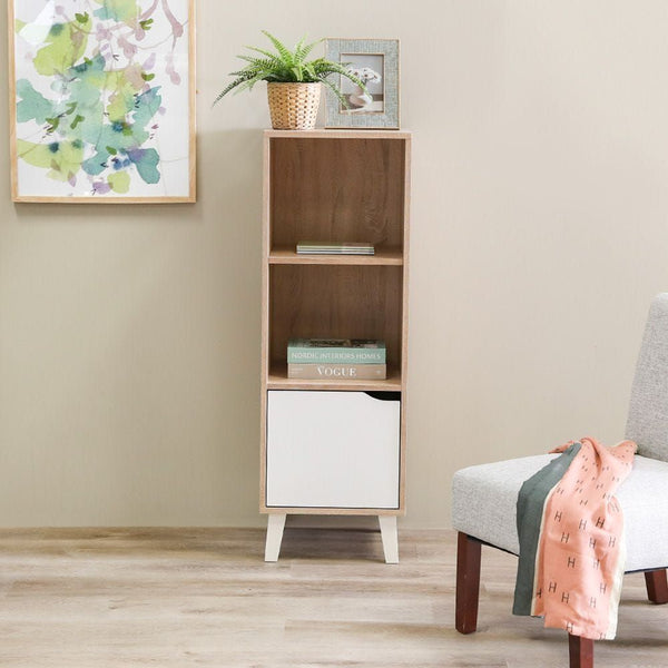 DANUBE | Kalum Display Cabinet Sonoma Oak White | 813200400076