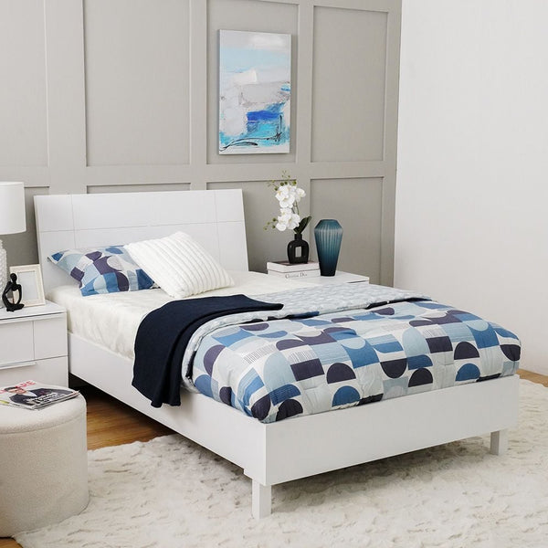 DANUBE | Brooklyn 120x200 Single Bed White | 813300100013