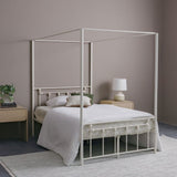DANUBE | Bella Arrow 120x200 Metal Poster Bed White | 813300100153
