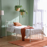 DANUBE | Bella Arrow 120x200 Metal Twin Bed White | 813300100154