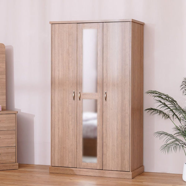 DANUBE | Zirco 3 Door Wardrobe Brown Oak | 813300300027