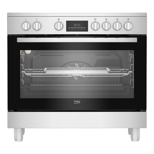 BEKO | 5 Burner Ceramic Electric Cooking Range 90x60cm Stainless Steel | BGM30203EX