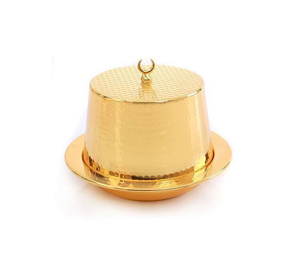 ROYALFORD | Golden Tiny Dry Fruit Tray with Lid | RF8257