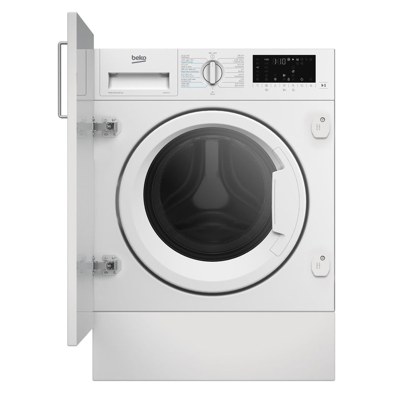 BEKO | bPRO 500 Built in Front Load Washer & Dryer 8/5 kg 1400 RPM White | WDBI8514N