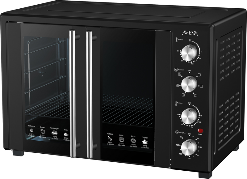 AVEVA | Electric Over 120Ltrs 2800W Double Door Black | AV-HHEO120DD