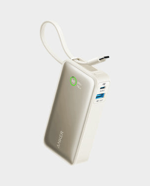 ANKER | Power Bank 30W built-In USB-C Cable 10000mAh White | A1259H21