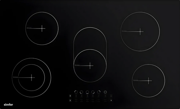 SIMFER | Built-in Ceramic Hob 5 Ceramic Zone 90cm | H 9050 DEBSP