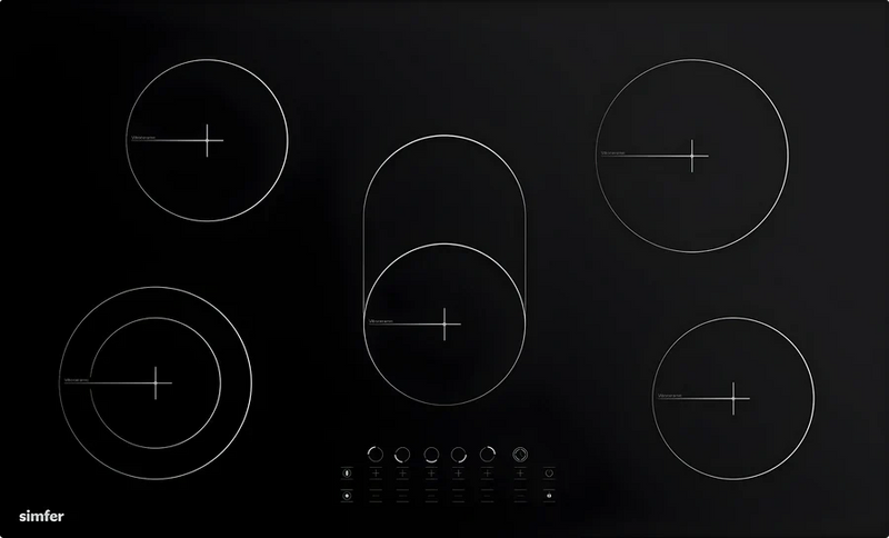 SIMFER | Built-in Ceramic Hob 5 Ceramic Zone 90cm | H 9050 DEBSP
