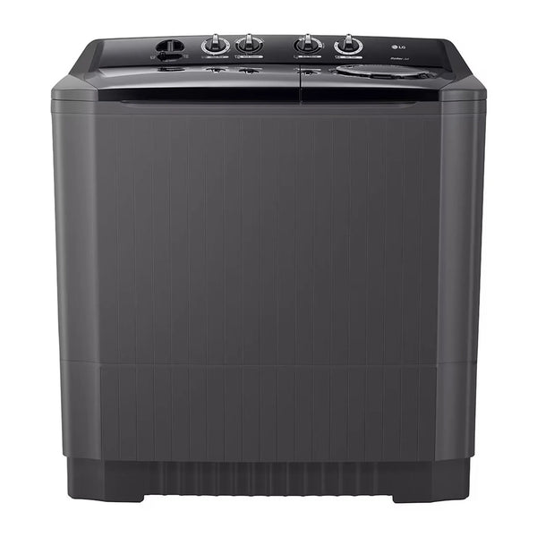 LG | Twin Tub Washing Machine 13kg 3 Dimension Roller Jet Pulsator For Sparkle Clean Clothes Middle Black | P1461RWNL