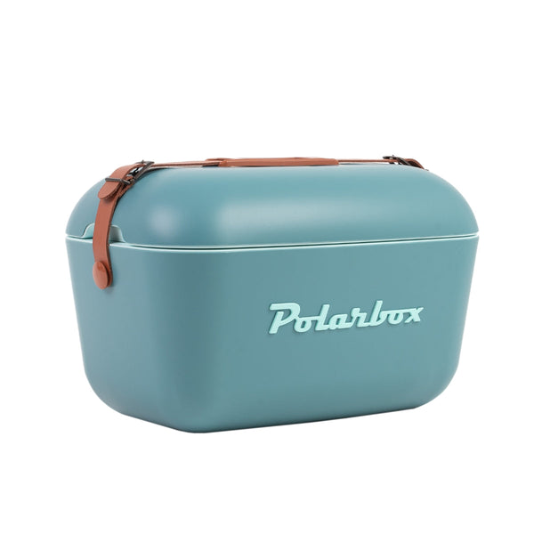 POLARBOX | 12Ltrs Classic Cooler Box with Leather Strap Blue Marine | PB-9311