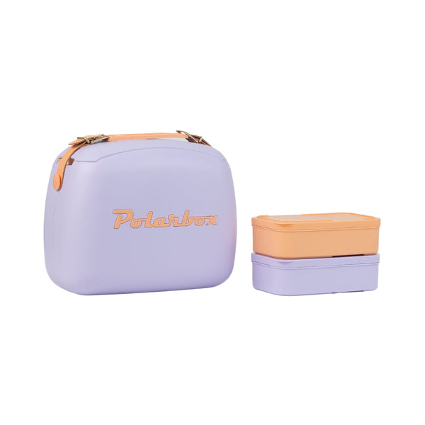 POLARBOX | 6Ltrs Summer Pop Cooler Bag with 2 Containers Lilac & Sorbet | PB-9390