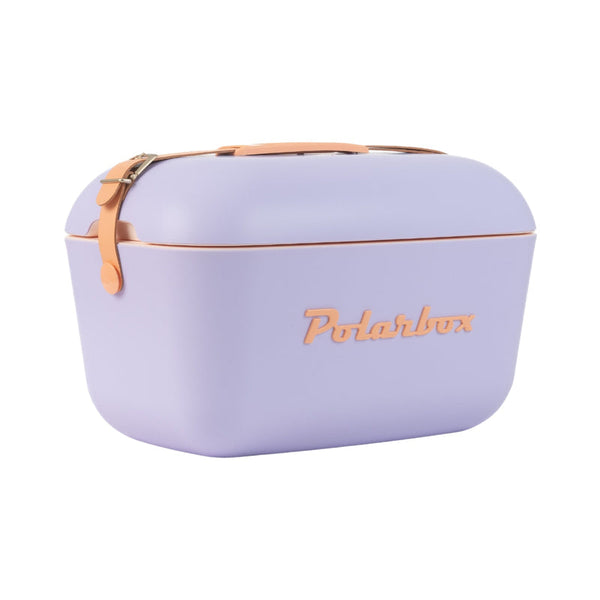 POLARBOX | 20 Ltrs Pop Cooler Box with Leather Strap Lilac & Orange | PB-9401
