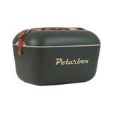 POLARBOX | 12 Ltrs Classic Cooler Box with Leather Strap Green Forest Gold | PB-9405