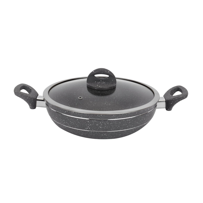 ROYALFORD | Smart Granite Series Wok Pan with Glass Lid | RF11966